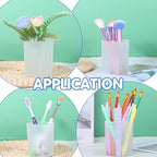 40 Pack Plastic Pencil Cups for Desk Pen Holder White - Image 7