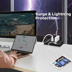 3 Outlet Desk Clamp Power Strip with 4 USB Ports - Desktop Edge Mount Surge Protector - Clamp on Power Strip USB C 20W - Desk, Men, Hotel, Home, Office, Gaming, Phone, Computer, Electronic Accessories - Image 4