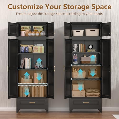 Polup Kitchen Pantry Cabinet, 90" Tall Metal Storage Cabinet with Doors - Image 6