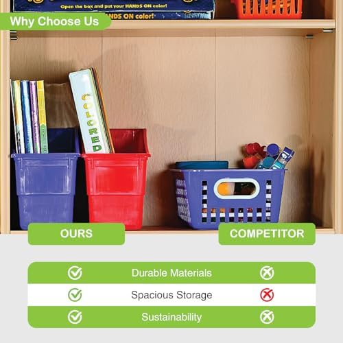 Fun Express Magazine Holder Book Bins, Multi-Color, 6 Pack - Image 6