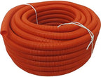 Flexible Polyethylene HDPE Non-Split Corrugated Wire Loom Tubing (Orange, 1/2" Dia. x 100 ft) by HydroMaxx