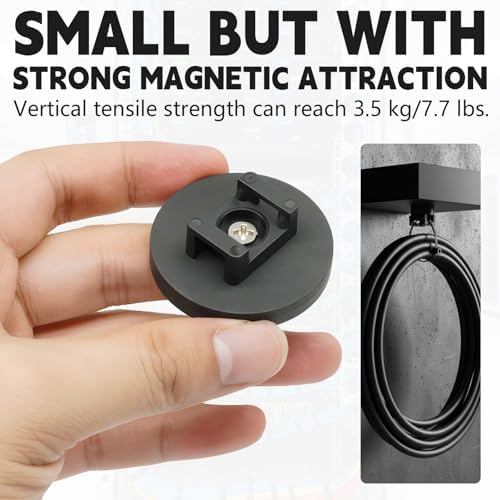 24pcs 43mm Magnetic Zip Tie Mount, Multi-Functional Cable Holder, Suitable for Industrial Cable Management and Home Cable Organizing. 24 Mounts and 100 Nylon Cable Ties - Image 3