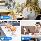 AboveTEK Retail Kiosk iPad Stand, 360° Rotating Commercial POS Tablet Stand, Fits 6"-13" (Screens) iPad mini Pro-Business Swivel Tablet Holder, for Store Office Reception Kitchen Desktop (White) - Image 2