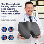 TushGuard Seat Cushion, Memory Foam Office Chair Cushion - Black, XXX-Large - Image 5
