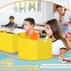 24 Pcs Desk Dividers for Students 14 × 17.5 × 14 Inch Plastic Waterproof Privacy Folders Shields Test Dividers with Yellow Classroom Privacy Boards for School Study Teacher Supplies(Yellow) - Image 7