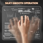 darkFlash Glass Mouse Pad 11.8×10.2 Inch, Ultra-Smooth Tempered Surface, Precision Tracking, Anti-Slip Rubber Base, Durable Etched Finish, Ideal for Gaming & Work(DMP300) - Image 3
