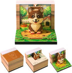 3D Calendar 2027, Tear-Away Desk Calendar, Paper Art Memo Pad, LED Light (Corgi) by Unknown