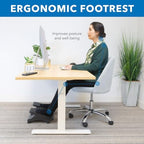 Mount-It! Ergonomic Footrest, Tilt Adjustable Individual Platforms, Height Adjustable Foot Rest with Massage Surface, Under Desk Foot Stool for Office, Leg Support and Improved Posture, Black - Image 2