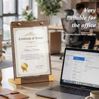 PPH-Sisy 4 Pack Acrylic Sign Holders 8.5 x 11 with Wood Base, Tabletop Display Sign Stand for Menu Flyer Poster, Clear Acrylic Paper Frame for Restaurant Coffee Shop Hotel Office Exhibition - Image 7