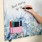 Glassboard Studio Magnetic Dry Erase Marker Holder - Super Strong for Magnetic Glass Whiteboard or Fridge - 2 Large Neodymium Magnets - No Slip Grip - Eco-Friendly PLA Plastic (Blush Pink) - Image 4