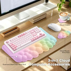 Sushret Cloud Wrist Rest with Keyboard Stand, Keyboard Riser with Wrist Pad - Image 2