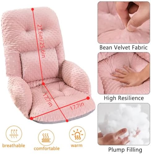 Office Chair Cushions with Armrest，Non-Slip Rocking Chair Pad with High Back Support for Dining Dorm Floor Car Office Patio - Image 2