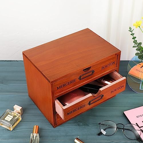 Small Wooden Drawers Wooden Box with Drawer Brown - Image 5