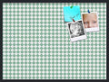 PinPix 40x30 inch Cork Bulletin Board. This Decorative Framed Pin Board Comes with Diamond Pattern in Green and White Design and Satin Black. Ideal for Home, Office Decor or School (PinPix-330) by PinPixBulletinBoards