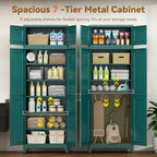 Polup 90" Pantry Cabinet, Tall Metal Storage Cabinet with Doors and Shelves - Image 5