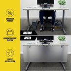 OBEX Table Mounted Modesty Panel Acrylic Desk Privacy Panel & Barrier for Office Cubicle, 12" x 36", Frosted - Image 5
