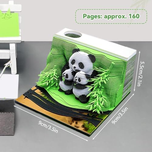 2026 Time Piece Calendar 3D Weekly Calendar Notepad 3D tear away calendar DIY Paper Carving Art Desktop Decoration Gift for Christmas Birthday Anniversaries J - Image 2