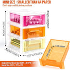 Stackable Desktop Organizer with 3 Drawers for Scrapbooking Storage - Image 2