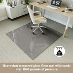Koonmi 46" x 46" Office Chair Mat for Hardwood Floors & Carpets - Image 4