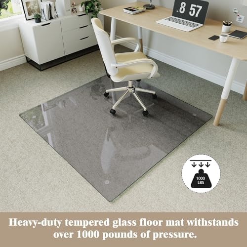 Koonmi 46" x 46" Office Chair Mat for Hardwood Floors & Carpets - Image 4