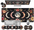 Desk Mat and Mouse Pad Set,Keyboard Mat with Wrist Support by SichKards