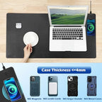 Wireless Charging Desk Mat, Mouse Pad,Black-R, 32 * 16inch - Image 6
