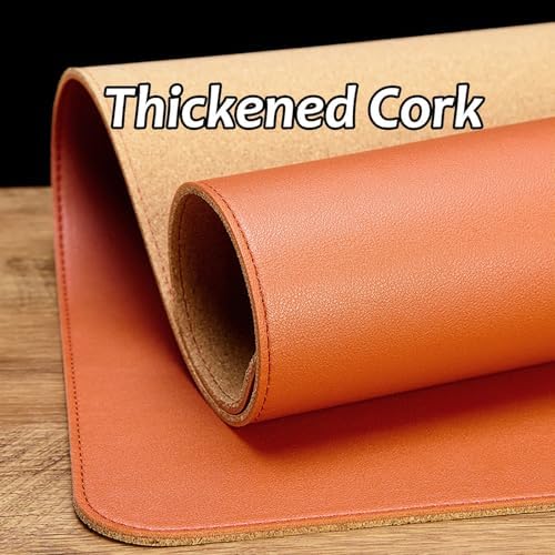 Non-Slip Cork Large Desk Mat Dual-Sided Office Mouse Pad, Waterproof Writing Protector Pad Desk Accessories for Home(Blue,90x43cm) - Image 2