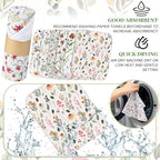 36 Pack Reusable Kitchen Cloths Cotton Towels, Vintage Wildflower - Image 3