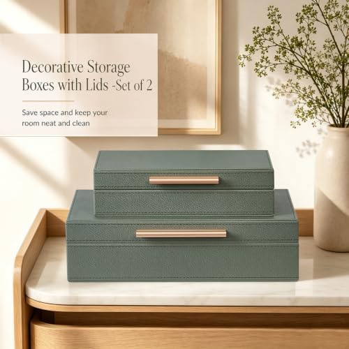 Decorative Box, Decorative Boxes with Lids 2-Set, Memory Box for Keepsakes - Image 5