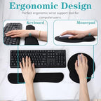 8 Pack Ergonomic Mouse Pad with Wrist Support Set Soft Smooth Gel Rest Comfortable Memory Foam for Easy Typing Gaming Computer Laptop Office Home - Image 5