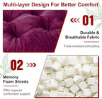Geetery 4 Pack Velvet Chair Cushions for Dining Chairs, 16" x 16" Soft Velvet Chair Pads with Ties Comfy Solid Seat Cushion Party Home Office Living Room Outdoor Indoor (Purple) - Image 4
