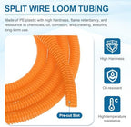 MECCANIXITY 1/2" 50ft Split Wire Loom Tubing w/Installation Tool Orange - Image 3