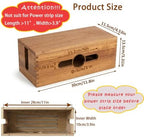 Cable Management Box,Cord Organizer Hide Desk Floor Wires,Home Office,Wood - Image 2