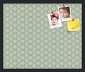 PinPix 24x20 inch Cork Bulletin Board. This Decorative Framed Pin Board Comes with Diamond Pattern in Green Design and Satin Black. Ideal for Home, Office Decor or School (PinPix-586) by PinPixBulletinBoards