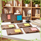 Kosiz 10 Set Wooden Sticky Note Holder Kit, Proud, Brown - Image 4