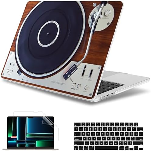 May Chen for MacBook Air 15 inch Case M5 M4 M3 M2 2026 2024-2023, Model A3448 A3241 A3114 A2941, Closes Seamlessly Hard Shell Laptop Cover with Keyboard Cover, Retro Music Machine by MayChen