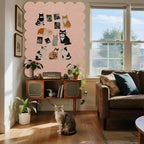 Scalloped Bulletin Board 48x36 inches, Decorative Felt Pin Board for Wall - Image 6
