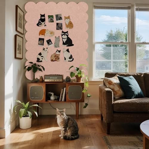 Scalloped Bulletin Board 48x36 inches, Decorative Felt Pin Board for Wall - Image 6
