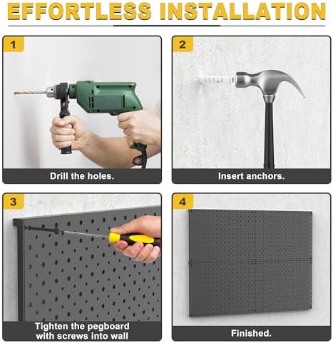 Ultrawall Metal Pegboard Panels, Pegboard Wall Organizer, Black Peg Boards - Image 7