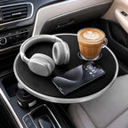 Car Desk for Laptop and Eating - 360°Rotating Cup Holder Table Tray -Black by Unknown