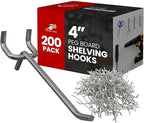200 Pack PEG Board Pegboard Shelving Hooks 4" Length Wholesale Lot by FactorDuty