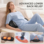 CHANCEE Cordless Electric 3 in 1 Lumbar Support Pillow with Heat (Black) - Image 2