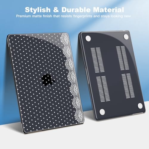 Teryeefi Black Dots Case Cover for MacBook Air 13.6 inch M5 M4 M3 M2 Chip (2022-2026 Release) - Image 4