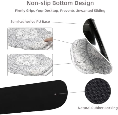 Mousepad Set，Keyboard Mat+Wrist Support Mouse Pad+Wrist Rest Pad+Coaster - Image 4