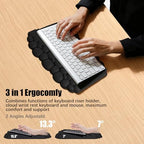 Ergonomic Wrist Rest for Computer Keyboard and Mouse, Cloud Keyboard Stand - Image 3
