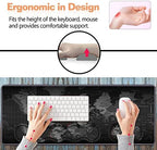 Ergonomic Keyboard Wrist Rest & Mouse Pad Wrist Rest Set, Large XXL Gaming Mousepad 31.5"x 11.8", Memory Foam, Easy Typing Pain Relief, Multifunctional Desk Mat for Office & Home, World Map Pattern - Image 6