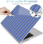 MEEgoodo for M5/M4/M3/M2 MacBook Air 15 inch Case 2026 2025 2024 2023, Case Fit Model (A3448/A3241/A3114/A2941) for MacBook Air 15.3 inch, Blue and White Stripes - Image 4