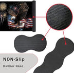 Keyboard Wrist Rest and Mouse Pad with Wrist Support Set Ergonomic Coaster,Memory Foam,Easy Typing Pain Relief,Large XL Desk Mat 31.5"x 11.8",Eagle Fireworks Flag - Image 3