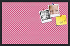 PinPix 34x22 inch Cork Bulletin Board. This Decorative Framed Pin Board Comes with Diamond Pattern in Hot Pink Design and Satin Black. Ideal for Home, Office Decor or School (PinPix-302) by PinPixBulletinBoards