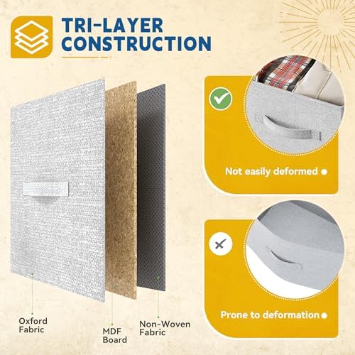 DWVO Dresser for Bedroom, 7 Drawers Fabric, Light Gray - Image 6